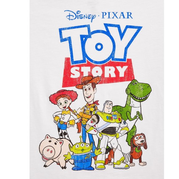 Juniors 3 pc TOY STORY Pajama Set T-Shirt Shorts Socks Size Med Large XL NWT - Picture 3 of 3